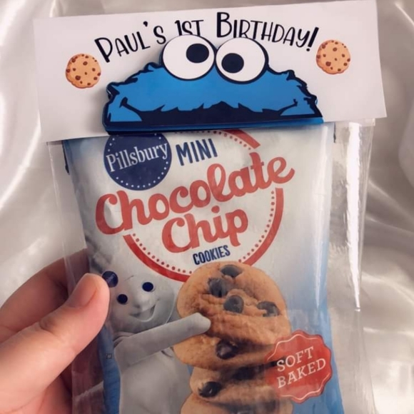 Cookie Party Favors | Clear Chip Bags | Personalized | Set of 8 - Picture 2 of 3